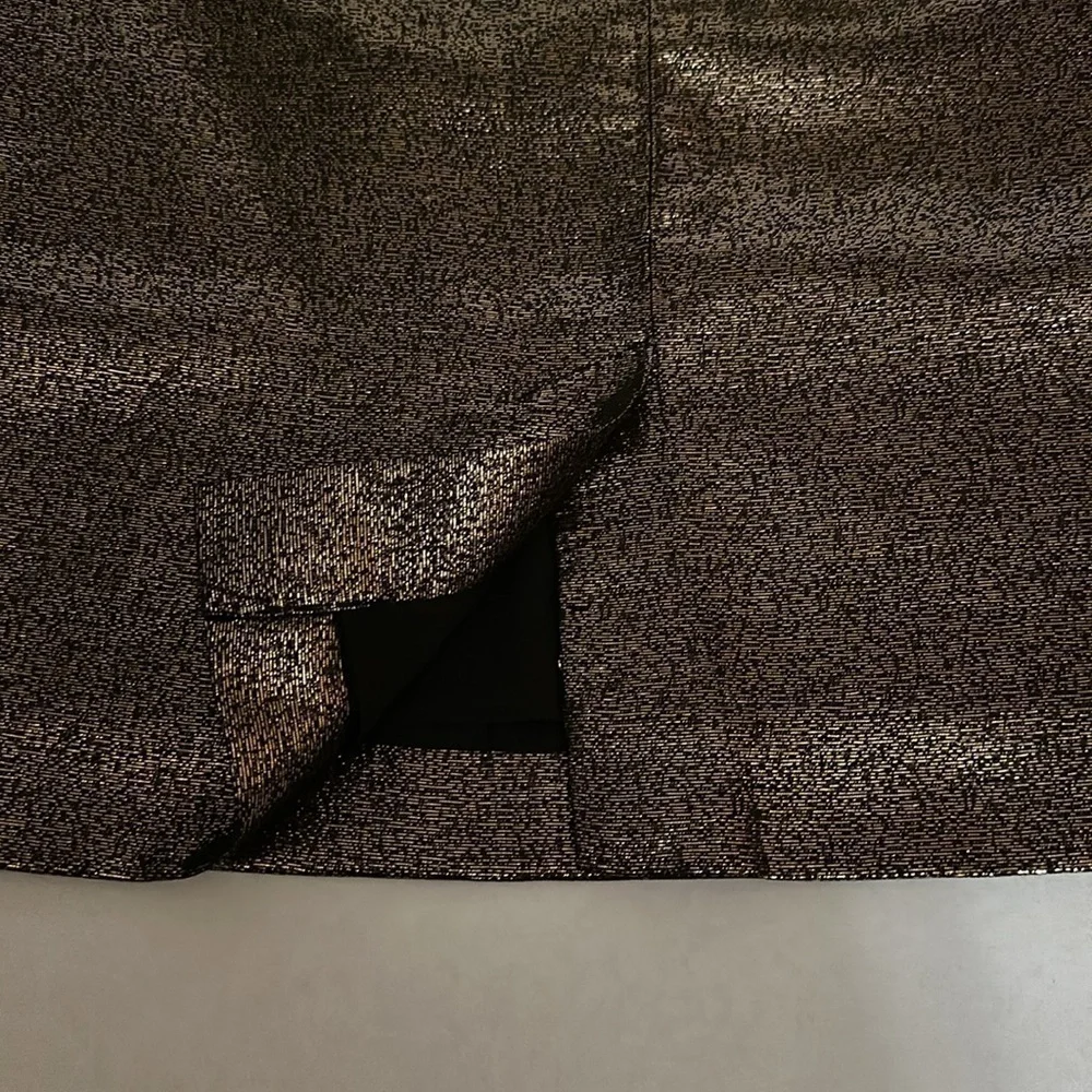 NWOT Tory Burch gold shimmery Brandy elegant metallic pencil skirt size 8